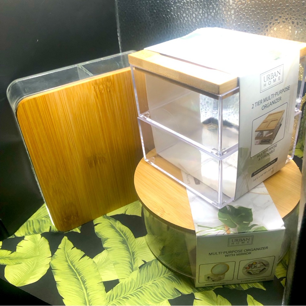 Multi purpose Organizers w/mirror (underside of lids)- Set of 3 BRAND NEW!